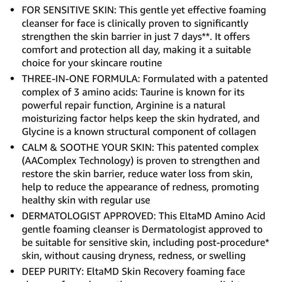 EltaMD Skin Recovery Foaming Cleanser New FullSz - Picture 12 of 13